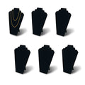 6pcs/ Pack 12.5inches Black Velvet Necklace Easel Jewelry Organizer Displays Stand with Reinforced Bracket - color: Black Velvet