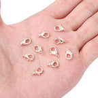 BEADIA Rose Gold Plated Lobster Clasps Non Tarnish 12mm 20pcs for Jewelry Making Findings - color: Lobster Clasps Rose Gold, size: 12mm