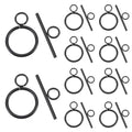 10Sets Stainless Steel Toggle Clasps T-Bar Closure Clasps Extender Black OT Toggle Connectors for Jewelry Findings Making Accessory Supplies DIY Craft Bracelet Necklace - size: 28x20x2mm
