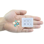 FUNSHOWCASE Mini Jewelry Cut Diamonds and Flat Round Resin Epoxy Silicone Mold - color: Clear