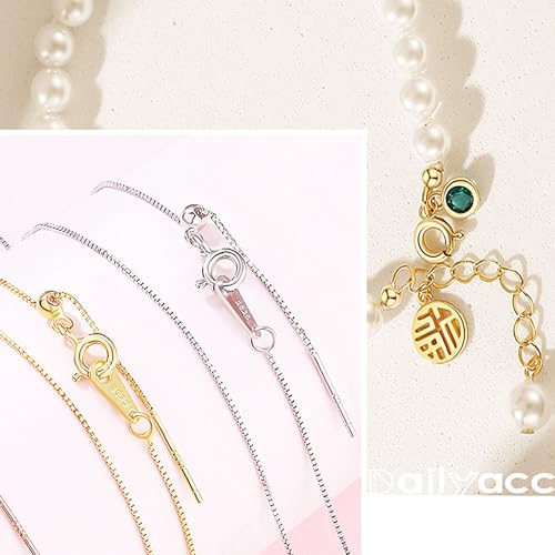 Spring Clasps Sterling Silver with Open Jump Rings Gold Necklace Clasps and Closures for Jewelry Making,Made in Italy - color: 3silver, size: 0.24inch
