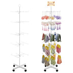 Flenpptly Retail Display Stand Rotating Display Rack 5 Tier Spinning Display Stand for Craft Shows, Jewelry, Keychain, Earring Adjustable Height Retail Display Racks (5-Tier White) - color: 5-Tier White