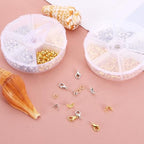 uxcell 570Pcs Jewelry Making Accessories Set with 50Pcs Lobster Claw Clasps, 400Pcs Open Rings, 120Pcs Crimp Bead Covers for Jewelry Making, Gold - color: Gold