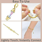 OHINGLT Magnetic Necklace Clasp Extra Strong, Gold and Silver Plated Magnet Jewelry Clasps Converters, Bracelet Extender for Women Seniors - color: 4Pcs | 2Gold & 2Silver