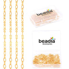 BEADIA 18K Gold Plated O Chains 3.0mm 2 Meters for Jewelry Making Findings - color: O Chain, size: 3.0mm