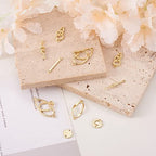 FASHEWELRY Golden Bow Connector Charms Bulk, Christmas Bowknot Link Charms, Infinity Links Geometric Hollow Bezel Pendants for Earring Bracelet Necklace Keychains Jewelry Making - color: 9 Styles Links Charms