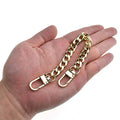 HAHIYO Purse Chain Strap 7.9 inches Light Gold for Shoulder Cross Body Sling Purse Handbag Clutch Replacement Comfortable Flat 0.4' Wide Enough 2.4mm Extra Thick Metal 1 Pack - size: Light Gold 7.9 inches