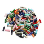 40 Pcs Healing Loose Beads Cylinder Shape Natural Necklace Stone Pendants Crystal Charms for Jewelry Making DIY Craft - color: cylinder