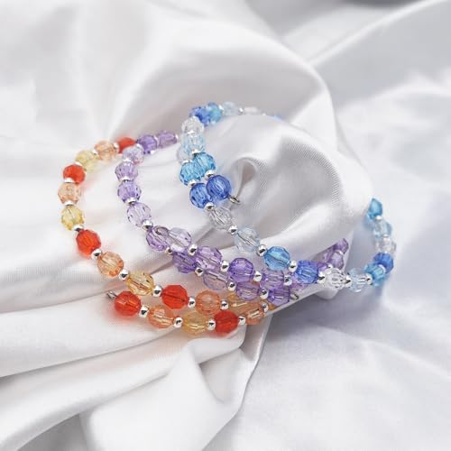 INSPIRELLE 1800 Pieces 6mm Faceted Round Acrylic Beads - 30 Colors Plastic Spacers for Jewelry Making and Crafting - color: Faceted Round Beads (1800 pieces)