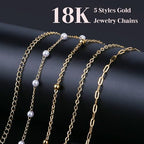 Ecoofor 18K Gold Jewelry Making Kit with Gift Box - 16.6ft 5 Rolls DIY Bracelet & Necklace Chains with 136 Pendants, Jump Rings, Lobster Clasps, Jewelry Pliers & Charm Making Kit, Christmas Gift - color: Jewelry Making Kit with Gift Box