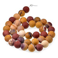 Natural Matte Gemstone Round Spacer Beads (4mm, Mookaite Jasper) - color: Mookaite Jasper, size: 4mm