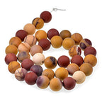 Natural Matte Gemstone Round Spacer Beads (4mm, Mookaite Jasper) - color: Mookaite Jasper, size: 4mm