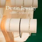 Destin Jewelry Paperclip Chain Necklace for Women, Waterproof 18K Gold Plated Stainless Steel, Hypoallergenic, Adjustable Layering Chain, Tarnish-Resistant, 2.5–6.5mm - color: Stainless Steel, size: 9", style: 2.5 MM