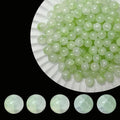 8mm Crackle Glass Beads for Jewelry Making, 700Pcs Round Crystal Beads for Bracelets, DIY Crafts (Green Crackle) - color: Green Crackle