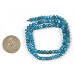 6mm Natural Apatite Faceted Rondelle Loose Beads Jewelry Making DIY Bead 16 Inch - color: Apatite