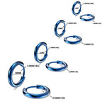 316L Surgical Stainless Steel Small Hoop Earrings 8mm 10mm 12mm 14mm Hypoallergenic Huggie Hoop Earrings Helix Lobes Hinged Sleeper Earrings Cartilage Piercings - color: I: Blue (Diameter 8mm/10mm/12mm/14mm),4 Pairs