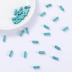 Natural Blue Turquoise Rectangle Tube Beads 4x13mm 38cm/str Loose Semi Gemstone Stone Beads for Making Bracelets Necklace Earrings - color: Blue Turquoise, size: 4x13mm Rectangle