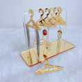 Earring Hanger Rack with 8 Mini Coat Hangers, Acrylic Earring Holder Display Stand, Ear Studs Hanging Earrings Organizer For Women Girls, Yellow - color: Yellow