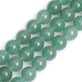 JOE FOREMAN 2MM Big Hole 12mm Green Aventurine Jade Round Natural Gemstone Semi Precious Loose Beads for Jewelry Making 15" Beaded Strand DIY Handmade Craft Supplies - size: 12mm