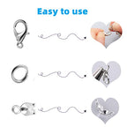 Olylkx 720pcs Lobster Claw Clasps, Bead Tips Knot Covers, Open Jump Ring Connectors, Jewelry Making Accessories Set (12 Styles)