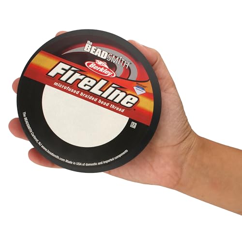 The Beadsmith Fireline by Berkley – Micro-Fused Braided Thread – 6lb. Test, .006”/.15mm Diameter, 125 Yard Spool, Smoke Grey – Super Strong Stringing Material for Jewelry Making and Bead Weaving - color: Smoke Grey, size: 6lb, .006", 125 yard