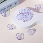 FASHEWELRY 10Pcs 21mm Glass Flower Bead Caps for Wind Chime Fishing Glass Bead Lilac Jellyfish Beads Cute Beads for Bracelets Jewelry Making - color: 21mm，Lilac
