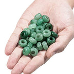 SUNYIK Green Aventurine Large Hole (6mm) Rondelle Loose Charms European Bead fits Bracelet,Jewelry Makings Pack of 20 - color: Green-Green Aventurine, size: 14x8mm