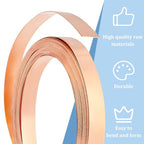 BENECREAT 19.7 Ft Flat Copper Wire, 0.26 in Wide Copper Jewelry Wire, Flat Copper Craft Material for DIY Jewelry Cladding, Wedding Handmade Wire