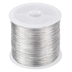 MIKIMIQI 328Ft Jewelry Wire - 26 Gauge Tarnish Resistant Copper Beading Wire for Jewelry Making, 0.4mm X 100m (Silver Color) - color: Silver