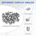 M METERXITY 100-Pack Fold Over Crimp End Caps, 0.4 x 0.2in/ 10 x 5mm Crimp Fasteners Ribbon Ends with Clamps for Jewelry Making/Leather Decor/DIY/Bracelets, Belt Buckle End Tip [Silver] - size: 0.4 x 0.2in/10 x 5mm