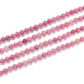 Adabele 15 Inch Natural Pink Rhodochrosite Healing Gemstone 3mm (0.12 Inch) Tiny Small Faceted Round Loose Beads Stone Spacer (120-130pcs) for Craft Jewelry Making GK3-13 - color: Rhodochrosite, size: 3mm (0.12") - 15 inch/1 strand