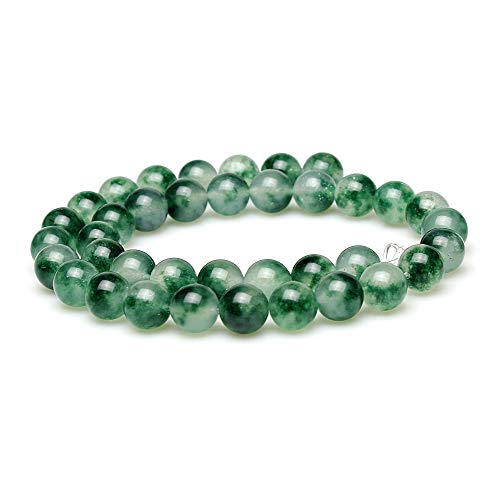 MJDCB Natural Stone Beads Purple Aventurine Round Loose Beads for DIY Necklace Bracelat Jewelry Making 15" (Moss Quartz, 8mm) - color: Moss Quartz, size: 8mm