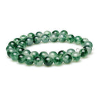 MJDCB Natural Stone Beads Purple Aventurine Round Loose Beads for DIY Necklace Bracelat Jewelry Making 15" (Moss Quartz, 8mm) - color: Moss Quartz, size: 8mm