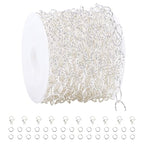 GTVOODX 16.4 Feet Silver Plated Stainless Steel Chains for Jewelry Making Textured Cable Link Chain Roll for DIY Women Jewelry Making Supplies with Lobster Clasps Jump Rings - color: Silver Textured Chains