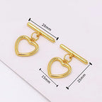 1Box 20 Sets Mixed 5 Styles 14K Real Gold Filled OT Toggle Clasps OT End Clasps Connectors Bar for Bracelet Necklace Jewelry Making (Style1)