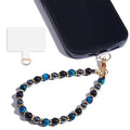 Marble Beaded Phone Wrist Strap,Detachable Phone Bracelet Strap with Tether Tab,Hands-Free Wristlet Strap (Blue Tiger’s Eye) - color: Blue Tiger’s Eye