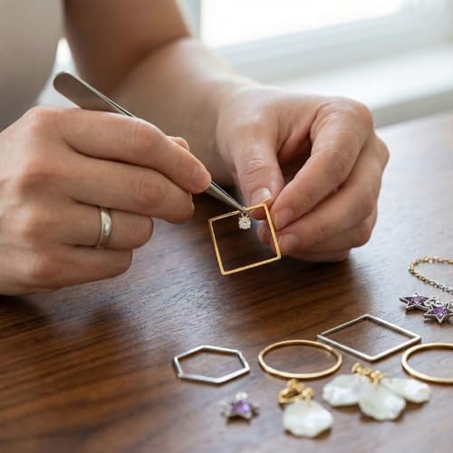 PAGOW 24 pcs Earring Beading Hoop, Hypoallergenic Hexagon Square Round Beading Hoops for Jewelry Making, Earrings Beading Hoop Bulk for DIY Crafts Accessories Supplies (Gold, Silver) - color: 24pcs,hexagon,square,round