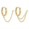4Pcs Gold Earrings Connector Chains Set for Women, Convertible Dangle Chain for Double Piercings 50mm - color: style F