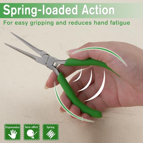 SPEEDWOX Mini Needle Nose Pliers Thin Serrated Jaw 4-1/2 Inches Small Long Nose Pliers Micro Precision Wire Looping Fine Chain Nose Plier Professional Jewelry Making Tool Beading Hobby Craft Supplies - style: Tapered Nose Pliers