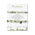 Healing Crystal Bracelets for Women 2 PCS 6mm Natural Stone Bracelet Stretch Crystal Beaded Bracelets Handmade Gemstone Bracelet Jewelry Gifts Christmas Gifts for Women Girls - style: prehnite