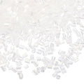 uxcell 1400Pcs Glass Bugle Beads, 1.9x1.5mm Tube Mini Loose Glass Seed Spacer Bead for DIY Earrings Necklaces Bracelets Jewelry Making (Transparent) - color: Transparent, size: 1.9x1.5mm