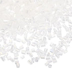 uxcell 1400Pcs Glass Bugle Beads, 1.9x1.5mm Tube Mini Loose Glass Seed Spacer Bead for DIY Earrings Necklaces Bracelets Jewelry Making (Transparent) - color: Transparent, size: 1.9x1.5mm