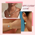 Ipotkitt 100 Pcs Electroplate Glass Beads Faceted Crystal Charms Colorful Heart Dangle Charms for DIY Earring Necklace Bracelets Jewelry Making - color: 100pcs-Faceted Glass Charms-15x9x5.5mm