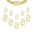 Double Opening Lobster Clasp,Gold Bracelet Clasp Charm Clasp,Necklace Connectors for Multiple Necklaces - 10 Pack (Small &Large) - size: Gold