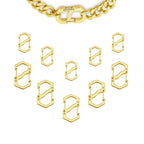 Double Opening Lobster Clasp,Gold Bracelet Clasp Charm Clasp,Necklace Connectors for Multiple Necklaces - 10 Pack (Small &Large) - size: Gold