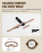 Jecanori Pure Copper Bracelet for Women,Copper Magnetic Bracelet With 3500 Gauss Magnets, Adjustable Jewelry Gift with Sizing Tool - color: Polished Copper