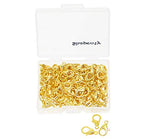 Shapenty Small Metal Alloy Lobster Claw Clasps Clip DIY Necklace Jewelry Finding Making Accessories Fastener Hook, 12mmx6mm, 100PCS (Gold) - color: Gold
