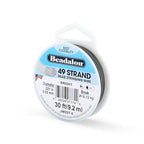 Beadalon 49 Strand Stainless Steel Bead Stringing Wire, .021 in / 0.53 mm, Bright, 30 ft / 9.2 m - color: Bright, style: .021 in / 0.53 mm, 30 ft / 9.2 m