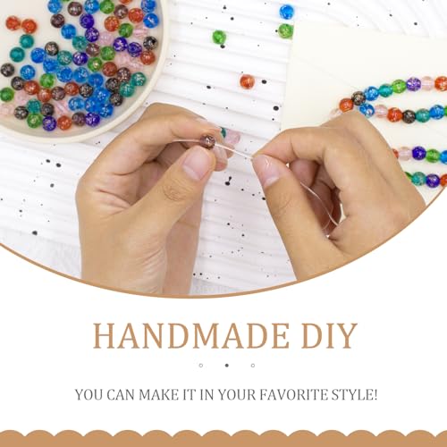 100Pcs Multicolor Glass Beads, 8mm Glow in The Dark Round Glass Beads for Jewelry Making, Earring Spacer Beads, DIY Crafts Bracelets Necklaces Earrings with 1.5~2mm Hole - color: Multicolor