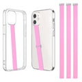 TEAMOLA Silicone Phone Grip Strap - Pink 230 Phone Hand Strap Holder with Loop for Cell Phones, iPhone Grip, Finger Holder & Back of Phone Grips, Secure Anti-Slip Grip(3 Packs) - color: 230，3 Pink